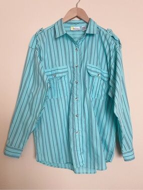 Southern Classics Striped Shirt Size 24W Preppy Menswear Women's‎
